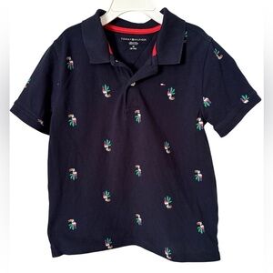 Tommy Hilfiger polo shirt for boys unique tucan design size M 8-10Y 100% cotton
